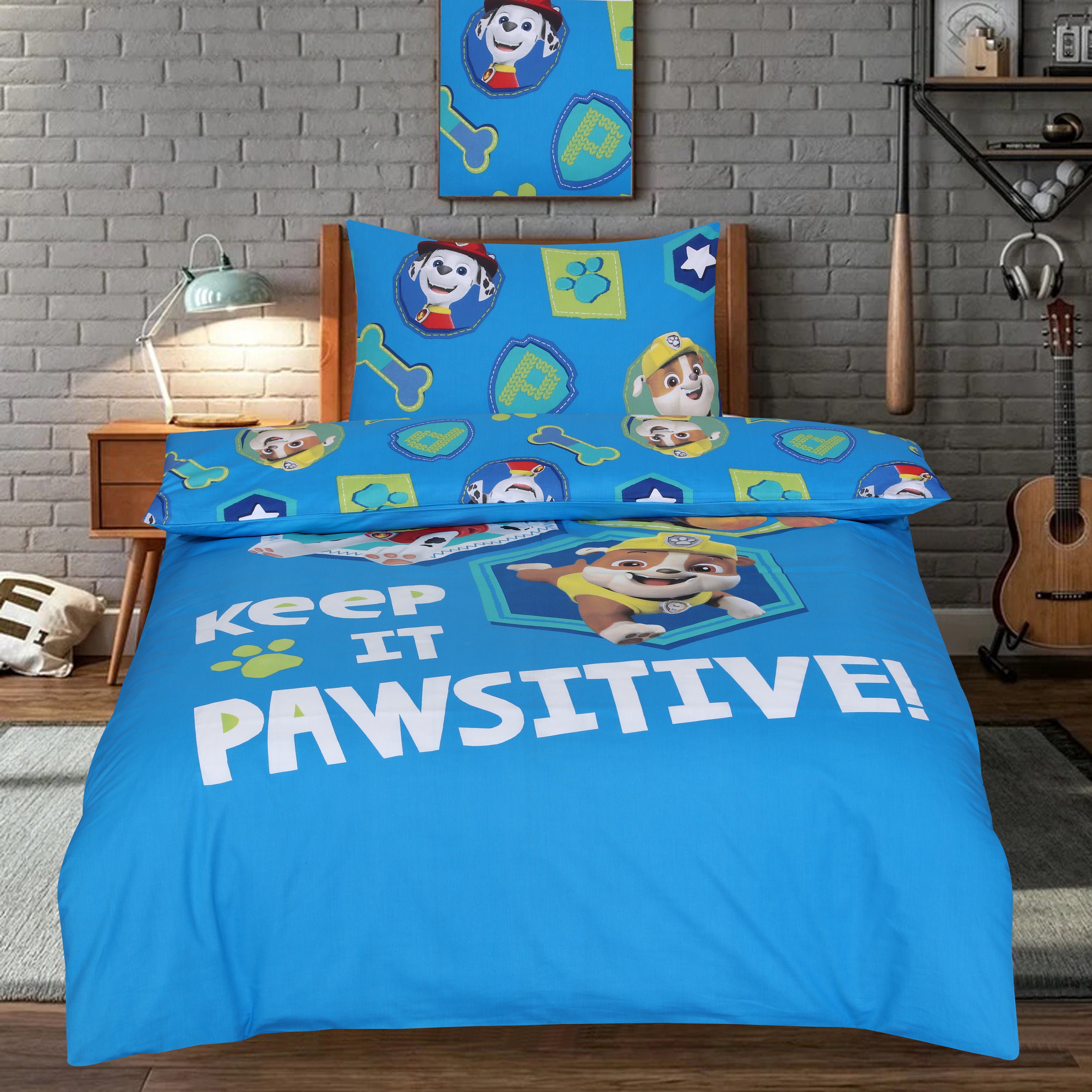 Paw Patrol Blue Quilt Keep It Pawsitive' Kids Quilt Set
